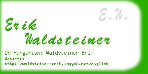 erik waldsteiner business card